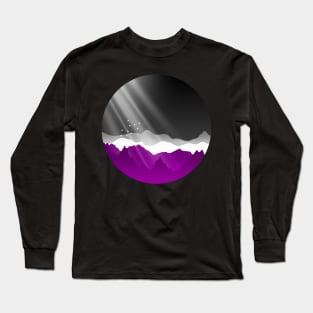 Asexual Sunrise Mountains Landscape Long Sleeve T-Shirt